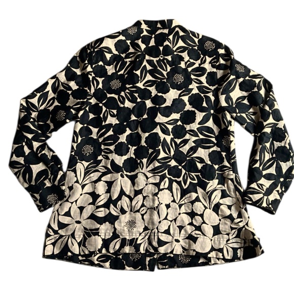 Charter Club Ombré Floral Linen Button Down Shirt - Picture 2 of 10